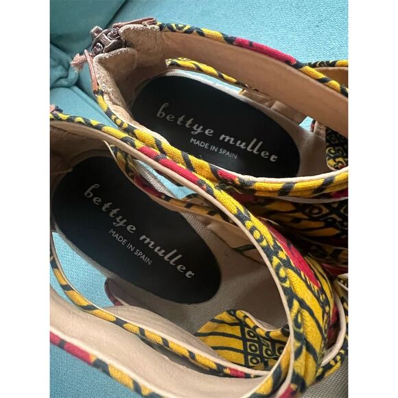 Bettye Muller Women's Espadrille Wedge Sandals Multicolor Size 7.5 - Picture 5 of 6